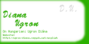 diana ugron business card